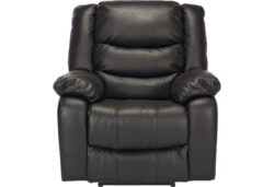 Collection - Power Massage - Leather - Recliner Chair - Black